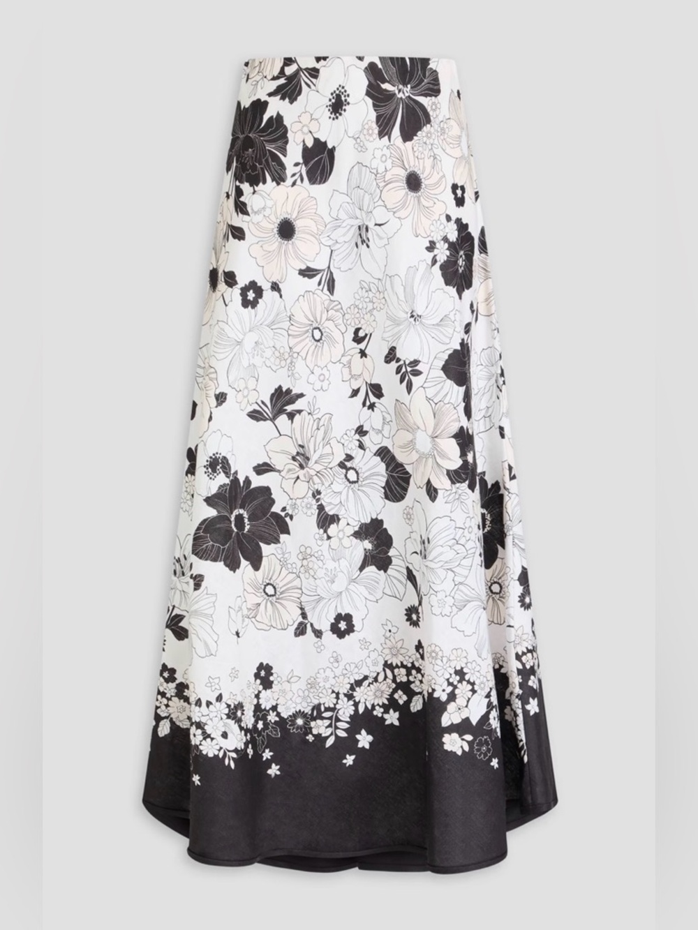ZIMMERMANN Floral-print linen maxi skirt Size 1